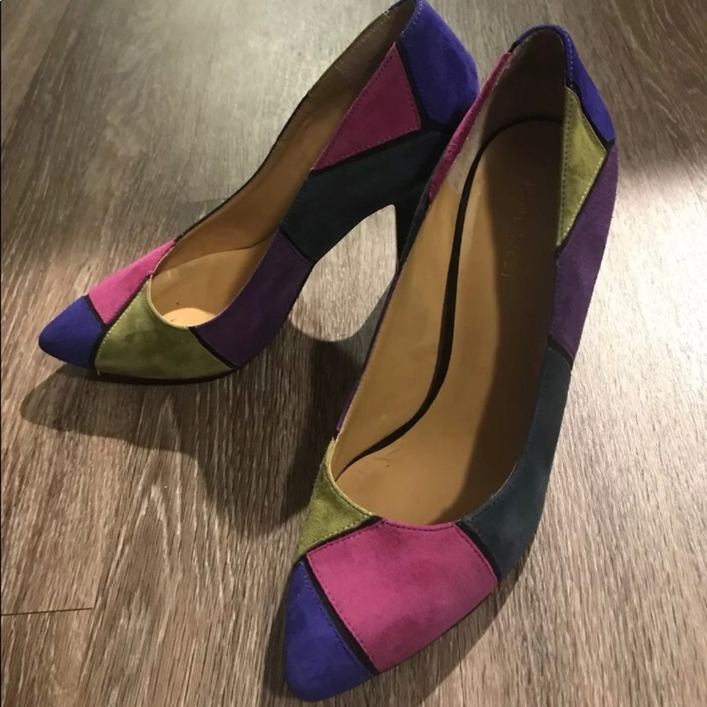 Suede Multicolor Pumps